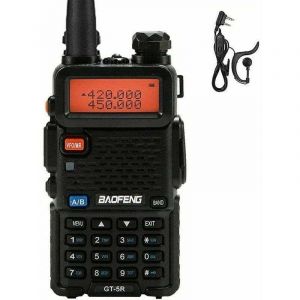 Talkie-walkie BAOFENG UV-5R - &Eacute;metteur-r&eacute;cepteur FM 400-520MHz 5W - Double affichage rechargeable + &eacute;couteur - Communication longue port&eacute;e
