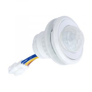 Sunxury - Mini détecteur de mouvement pir 110° pour installation intérieure/extérieure i Capteur IP65 i Détecteur de mouvement intégré 85-265V petit,