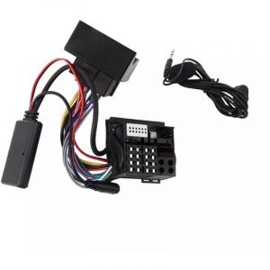 Autoradio Bluetooth Musique AUX C&acirc;ble Adaptateur Mains Libres Kit de Harnais pour BMW E60 E63 E90 E91, Noir pratique