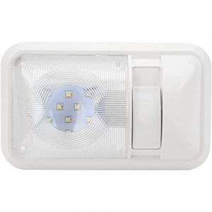 Lumi&egrave;re Int&eacute;rieure led 12V - Plafonnier &agrave; Double Lumi&egrave;re Blanche Naturelle pour Camping-Car, Caravane et Bateau
