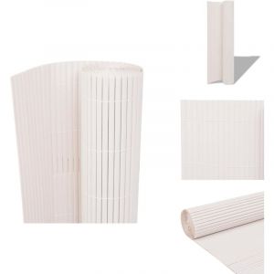 Clôture de jardin Double face 90 x 500 cm Blanc - Clôture De Jardin - Clôture Pvc - Clôture Blanche - Clôture Modulaire - Clôture Design