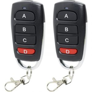 2 télécommandes de porte de garage 433 MHz, télécommande universelle sans fil pour porte de garage, duplicateur de télécommande de porte de garage à