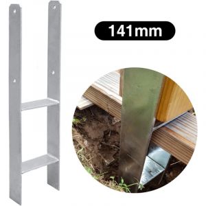 Hengda - swanew 6x h Support de poteau H-ancre Ancre de poteau Pied de poteau Patte de poteau 141x600mm