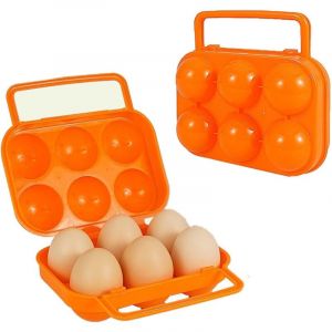 Boite a Oeufs, 6 Grille Boite Oeuf en Plastiqu, Bo&icirc;te de Voyage aux Oeufs, Bo&icirc;te &agrave; Oeufs Portable, Bo&icirc;te &agrave; Oeufs en Plastique, Bo&icirc;tes d'Oeufs de