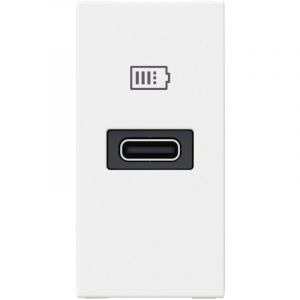 Chargeur USB Type-C Power Delivery Mosaic 1 module blanc pour support LCM LEGRAND 077690L