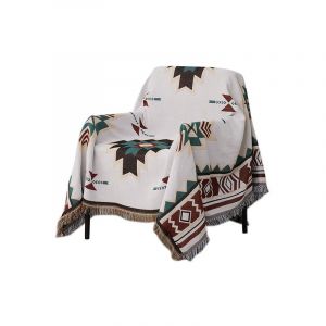 Ugreat - Housse de canapé de style ethnique américain, couverture complète en tricot Sucre Jacquard couverture de canapé -130x180cm