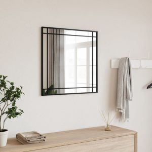 Vidaxl - Furniture Limited - Miroir mural noir 60x60 cm carré fer