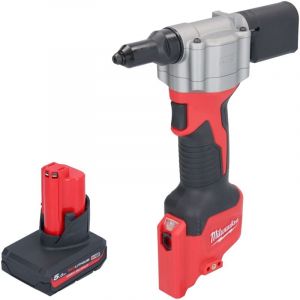 Milwaukee M12 BPRT-501 Riveteuse sans fil 12 V 20,32 mm + 1x batterie 5,0 Ah - sans chargeur