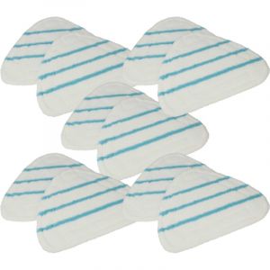 Vhbw - 10x Housses de rechange compatible avec Clean Maxx nettoyeur &agrave; vapeur, balai vapeur - polyamide / polyester, bleu / blanc