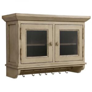 Decoration D ’ Autrefois - Meuble de cuisine haut 2 portes vitrées - Bois - Beige - Interior's