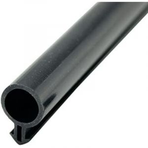 Joint d'&eacute;tanch&eacute;it&eacute; tubulaire creux en caoutchouc silicone pour porte et fen&ecirc;tre, 10 m, en acier et plastique, type O (grand diam&egrave;tre &Oslash; 10 mm, noir)