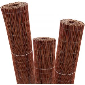 Aquagart - Cl&ocirc;ture en osier 10m x 120cm i Brise-vue en osier i Brise-vue naturel pour jardins, balcons et terrasses