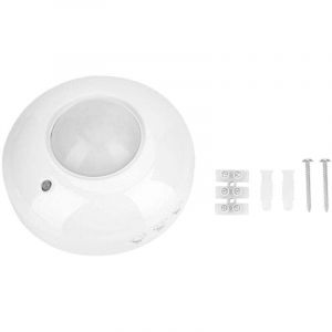 Interrupteur de Lumi&egrave;re D&eacute;tecteur de Mouvement Infrarouge R&eacute;glable pour Plafond 110V-240V, Capteur de Corps, D&eacute;tecteur de Mouvement