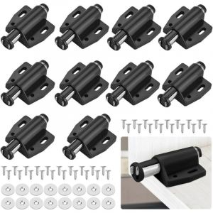 Lablanc - 10 pcs Loqueteau Magn&eacute;tique &agrave; Pression Loquet Aimant&eacute; en Plastique Loquet Magn&eacute;tique &agrave; Fermeture Douce pour Porte Cabinet Tiroir Placard