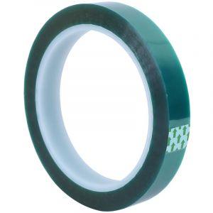 Ruban adh&eacute;sif vert haute temp&eacute;rature 0,05 mm x 15 mm x 66 m, respectueux de l'environnement, pour usage industriel