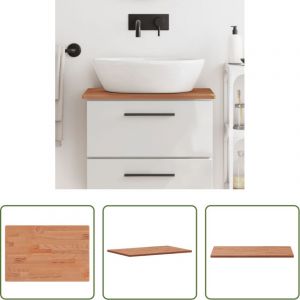vidaXL Plan de travail salle de bain - Comptoir de salle de bain 60x40x1,5 cm bois massif de h&ecirc;tre