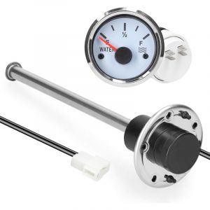 Jauge de niveau de carburant 52 mm Capteur de niveau de carburant en acier inoxydable 215 mm Jauge de niveau d'eau 0-190 ohm avec rétroéclairage pour