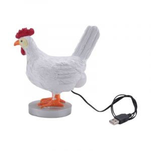 Lampe œuf de poule, lampe de table 3D, veilleuse LED réaliste en résine avec port USB (lampe poulet)