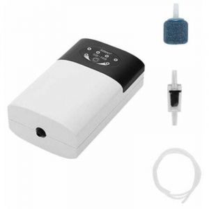 Pompe &agrave; oxyg&egrave;ne A&eacute;rateur de r&eacute;servoir de poissons A&eacute;rateur d'aquarium A&eacute;rateur de bassin Pompe &agrave; air USB A&eacute;rateur de p&ecirc;che rechargeable avec tuyau