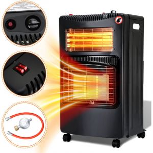 Wolketon Po&ecirc;le &agrave; gaz chauffage gaz Chauffage radiant 4.2 KW po&ecirc;le &agrave; gaz Chauffage radiant &agrave; Gaz+&Eacute;lectricit&eacute; am&eacute;lior&eacute;