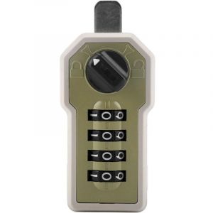 Serrure &agrave; Code M&eacute;canique avec Poign&eacute;e Verrou de Porte D'entr&eacute;e en Alliage de Zinc-Argent sans Cl&eacute; Combinaison avec Clavier &agrave; Levier par Mot de Passe