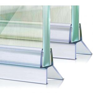 Joint de porte de douche pour paroi de douche de 3m - Guide d'eau &eacute;tendu - Joint de porte de douche id&eacute;al pour les portes en verre de 6,7,8 mm dans