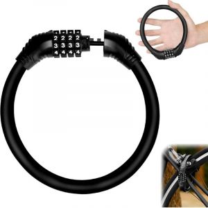 Bicycle lock, electric scooter lock, bike lock, scooter anti-theft lock, motorcycle helmet lock, trailer lock, coded bicycle lock, with 4-digit smart