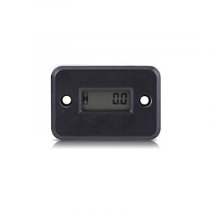 Compteur horaire de Vibration sans fil, jauge de compteur horaire de Vibration numérique sans fil pour machine vibrante moto ATV bateau Marine(Noir)