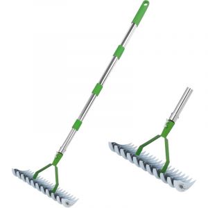 Sjlerst - Rateau Scarificateur, Scarificateur Manuel, Scarificateur Gazon Manuel avec Manche 170 cm, R&acirc;teau De Scarification, Peigne &agrave; Gazon