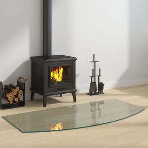 Maison Chic - Plaque de verre pour cheminée Protecteur De Sol 120x60 cm 44965
