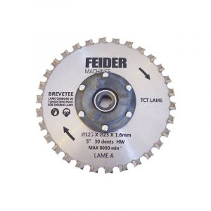 Lame carbure 125mm pour scie double lame