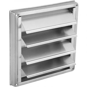 Hotte de ventilation murale ext&eacute;rieure en acier inoxydable, sortie de ventilateur, hotte de remplacement avec volets anti-temp&ecirc;te