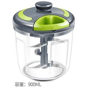 Hachoir manuel, mixeur plongeant d'une capacit&eacute; de 900ML avec 5 lames en acier inoxydable, coupe-oignon multifonctionnel pour couper les tomates,