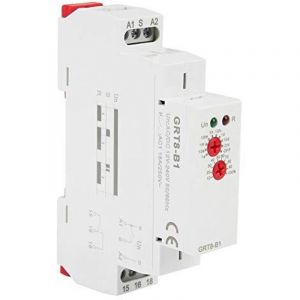 Relais &agrave; Retardement - GRT8-B1 AC/DC12-240V Relais Temporis&eacute; Multifonction, Mini Relais de Temporisation - M1 Montage sur Rail DIN 10 Fonctions