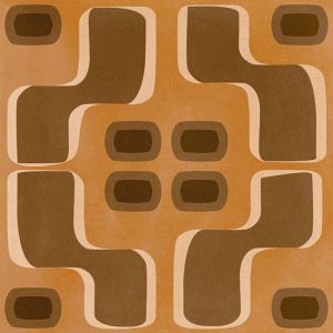 Carrelage gr&egrave;s c&eacute;rame effet carreau ciment POP TILE FLUXUS 15x15cm 15x15 cm Brun - Satin&eacute; - bo&icirc;te de 1 m2
