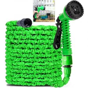 YMYNY Tuyau d'arrosage extensible de 7,5m/25 ft, tuyau d'arrosage extensible flexible pour maison, pelouse, voiture avec buse de pulv&eacute;risation