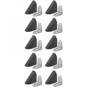 Cyclingcolors - 10x Equerre d'assemblage en métal avec cache en plastique Connecteur Angle Couvercle Meuble Caisson Etagère Capuchon Raccordement,