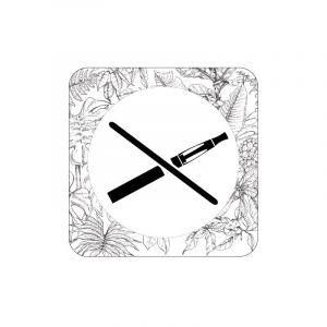 PLAQUE DE PORTE DESIGN SPHERE INTERDIT DE VAPOTER .- Cube -