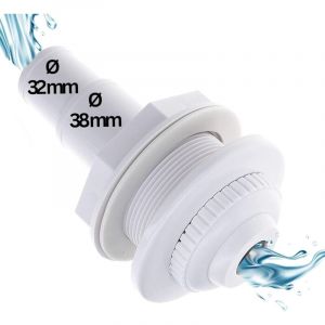 Buse d'entrée de piscine de 14 cm avec embout de tuyau, buse de tuyau standard de 38/32 mm, buse de tuyau réglable, tête de buse de 32 mm et 38 mm,