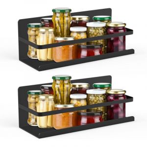 [JAMAIS UTILIS&Eacute;]&eacute;tag&egrave;re &agrave; &eacute;pices Magn&eacute;tique pour Frigo - 2 Porte-&eacute;pices &eacute;tag&egrave;re de Cuisine Aimant&eacute;e, &eacute;tag&egrave;res Cuisine sans Percage Id&eacute;al pour