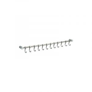 Vicmhuang - Crochet Barre de Cuisine Acier Inox Crochet à torchon 53cm avec 12 Crochets Argent