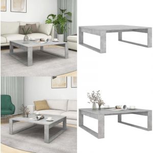 Vidaxl - Table basse Gris béton 100x100x35 cm Bois d'ingénierie - Table Basse - Meuble Salon - Table D'appoint - Table En Bois - Design Moderne