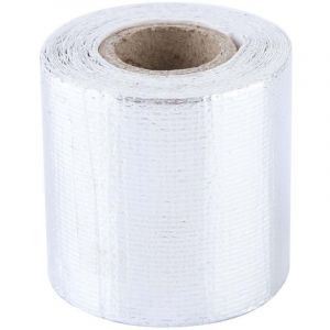 Enveloppe de bouclier thermique de voiture, bande d'enveloppe de bouclier thermique r&eacute;fl&eacute;chissante adh&eacute;sive de papier d'aluminium de voiture de 5m