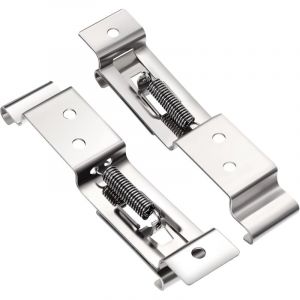 Clips de Plaque d'Immatriculation de Remorque 2 Supports de Plaque d'Immatriculation &agrave; Ressort en Acier Inoxydable Pinces de Plaque d'Immatriculation