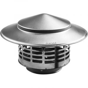 Capot de chemin&eacute;e de toit fiable en acier inoxydable pour conduit d'&eacute;vacuation d'air, capuchon de toit pour chemin&eacute;e (75 mm)