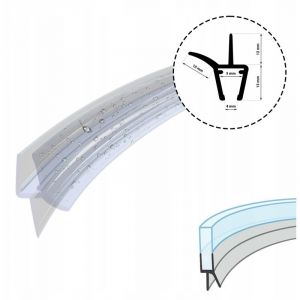 Joint d'&eacute;tanch&eacute;it&eacute; inf&eacute;rieur pour porte de cabine de douche cintr&eacute;e semi-circulaire DK13 5 mm 80 cm