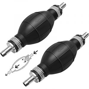 8mm Poire d'Amorçage Carburant Auto Bateau, 2Pcs Carburant Diesel Pompe à Main pour Transférer le Gaz Carburant Diesel Eau Liquide Automobile Jardin