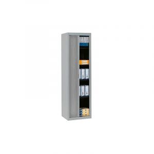 Armoire haute à rideaux démontables Largeurs spécifiques 200 x 60 cm aluminium - Maxiburo