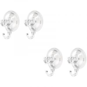 Lot de 4 Crochet Ventouse Murale Salle de Bain Porte Serviette &agrave; Ventouse Crochets Ustensile de Cuisine Douche Fen&ecirc;tre Verre Carreau Key