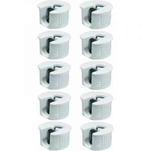 10x boitier excentrique 15mm assemblage plastique insert acier épaisseur bois 16mm blanc connecteur meuble